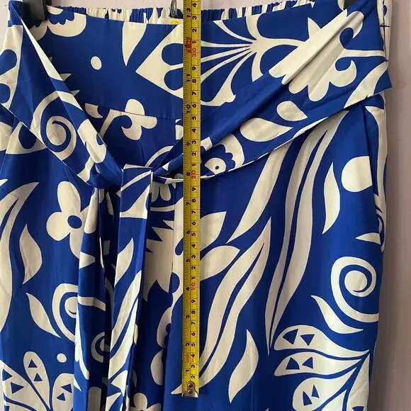 Boden Blue Caithness Wide Leg Crop Pants White Floral Tropical Vacation Women 2 - Picture 11 of 13